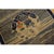 1920s Navy Stripe Medallion Antique Chinese Peking Knotted Wool Rug 2'7''x4' 8'' For Sale - Image 4 of 10