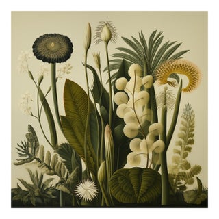 Dark Green Antique Botanical Garden Study No. 14 - Natural History Fine Art Print For Sale
