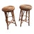 Pair of Wicker Vintage Bar Stools For Sale