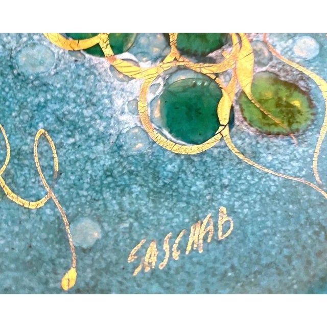 Mid-Century Sascha Brastoff Signed Enamel Plate For Sale - Image 11 of 12