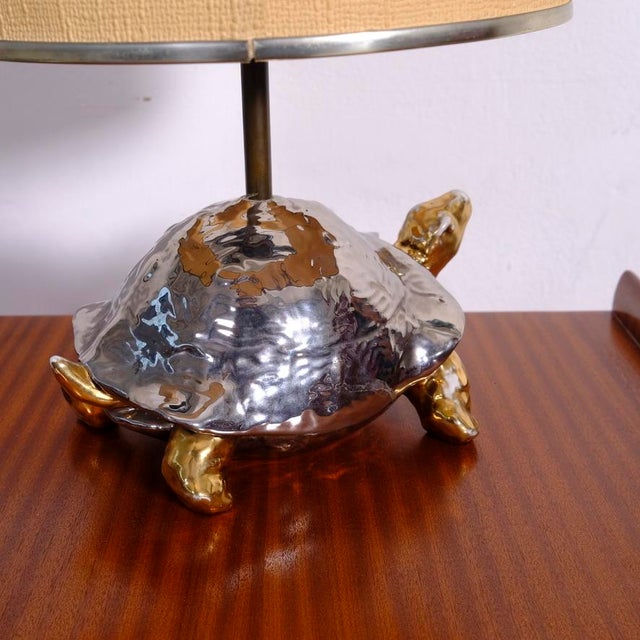 Zaccagnini Ceramic Turtle-Shaped Table Lamp, 1970s For Sale - Image 11 of 18