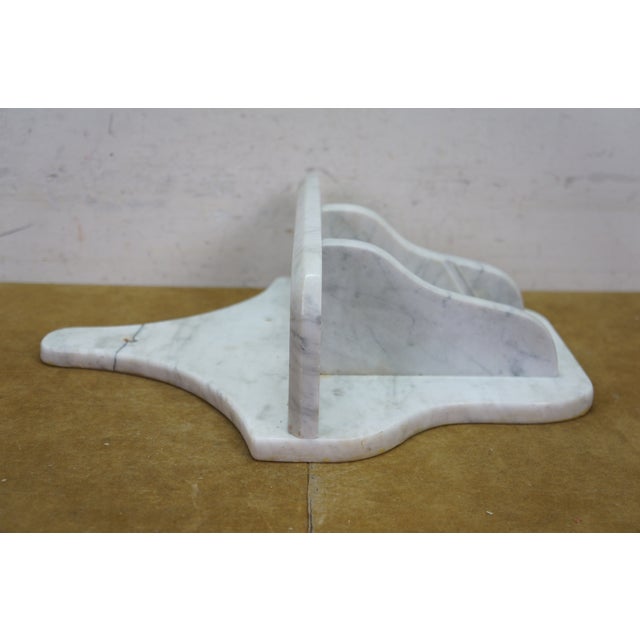 Antique Victorian White Carrara Marble Bathroom Wall Sconce Shelf 15" For Sale - Image 12 of 13
