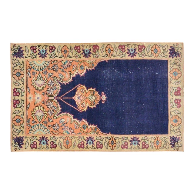 Vintage Turkish Anatolian Hand Knotted Wool Rug, 2'5''x4' For Sale