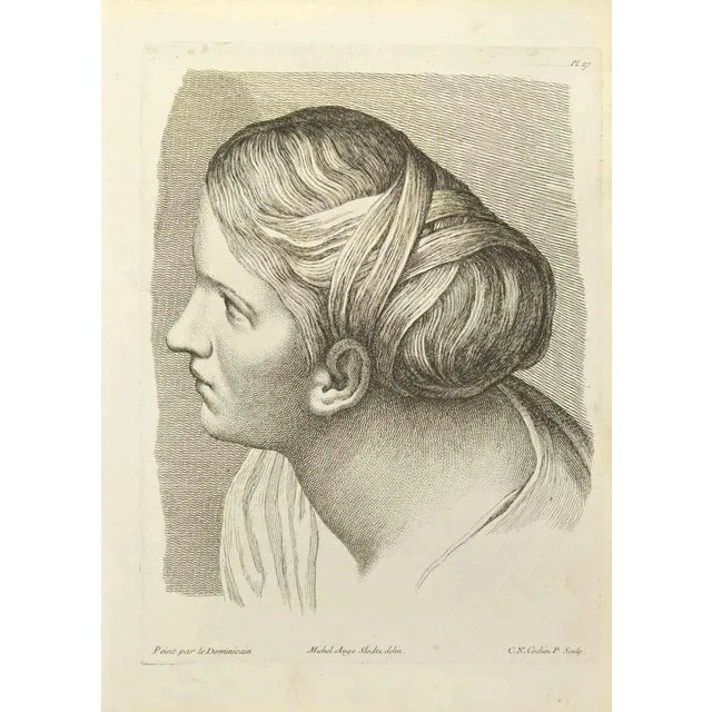 Portrait after Domenichino is an etching made by Nicholas Cochin in 1755. Good conditions. signed on plate. The artwork is...