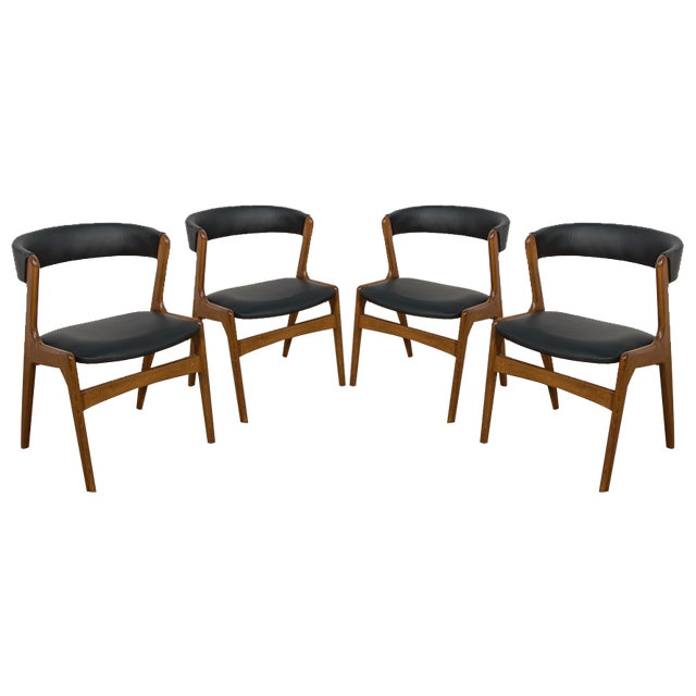 Mid-Century Modern Danish Dining Chairs, 1960s, Set of 4 For Sale