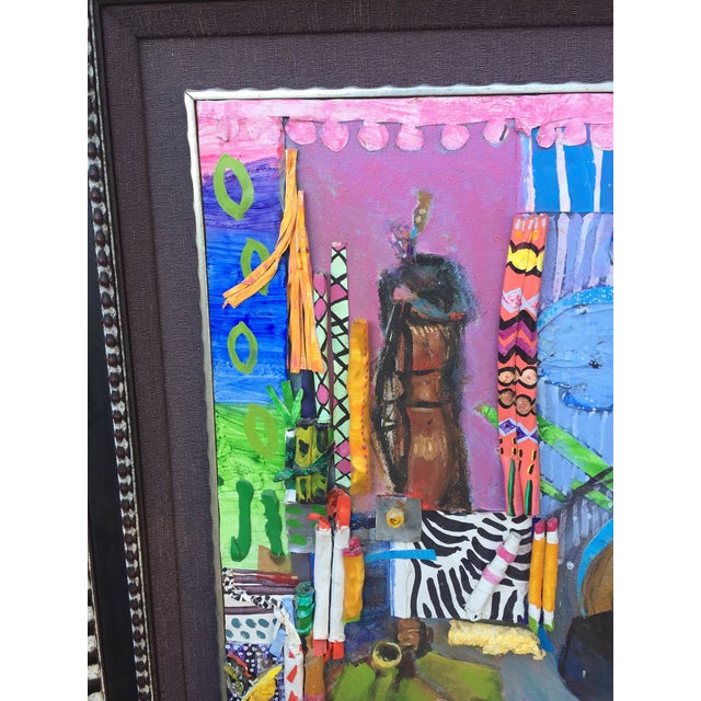 Framed Painting of Jazz Musicians including Lester Bowie; Elvin Jones; Miles Davis, Horace Silver, and many more by...