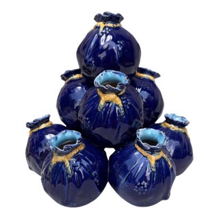 19th Century English Majolica Sacks Vase Flower Holder t.c. Brown Westhead Moore For Sale