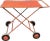 Mid-Century Modern Vintage Red Painted Wood Serving Cart For Sale - Image 3 of 9