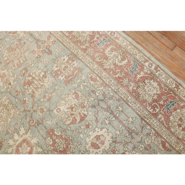 Textile Vintage Soft Green Turkish Rug - 8'5" x 11'8" For Sale - Image 7 of 10