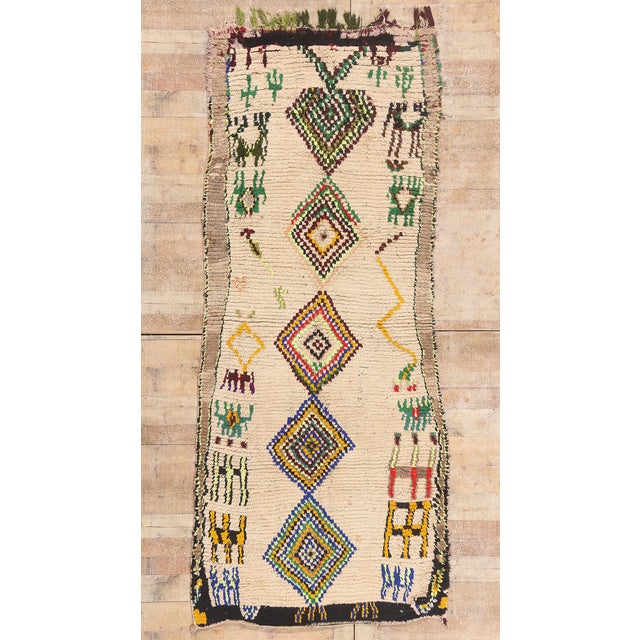 Vintage Azilal Moroccan Rug, 03'09 X 09'04 For Sale - Image 10 of 10