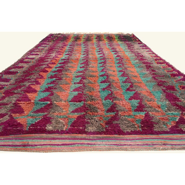 Tribal Vintage Boujad Moroccan Rug, 07'08 X 15'08 For Sale - Image 3 of 10