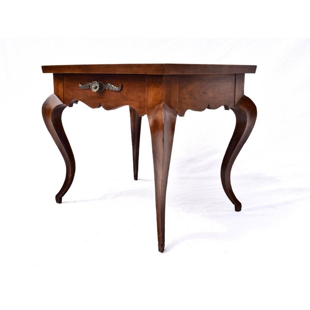 Baker Furniture Company French Country Side Table Cabriole Leg Hoof Feet For Sale - Image 4 of 10