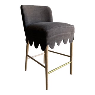 Kate Slip Covered Counter Stool -Cafe Noir For Sale