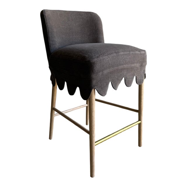 Kate Slip Covered Counter Stool -Cafe Noir For Sale
