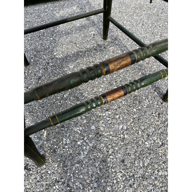 Paint Antique Pennsylvania Paint Decorated Barrel Back Windsor Armchair, Circa 1890’s For Sale - Image 7 of 12