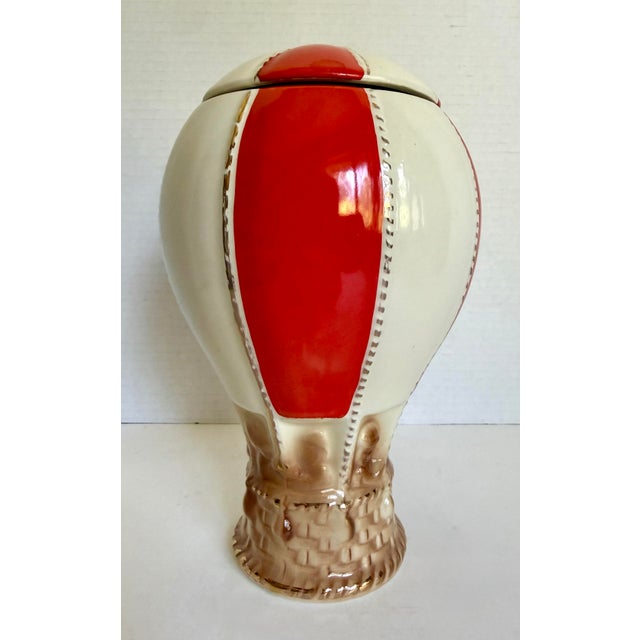 Vintage Paul Lux 1969 Ceramic Hot Air Balloon Liquor Decanter For Sale - Image 4 of 11