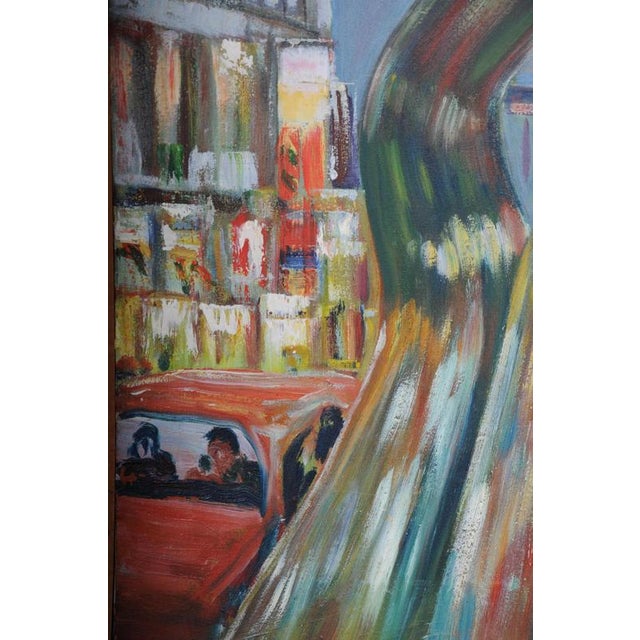 A. Zaher, Berlin City West View, Kudamm / Kurfürstendamm, Oil on Canvas For Sale - Image 8 of 18