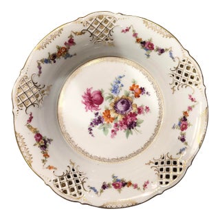 Schumann Dresden Bavaria Reticulated Bowl For Sale