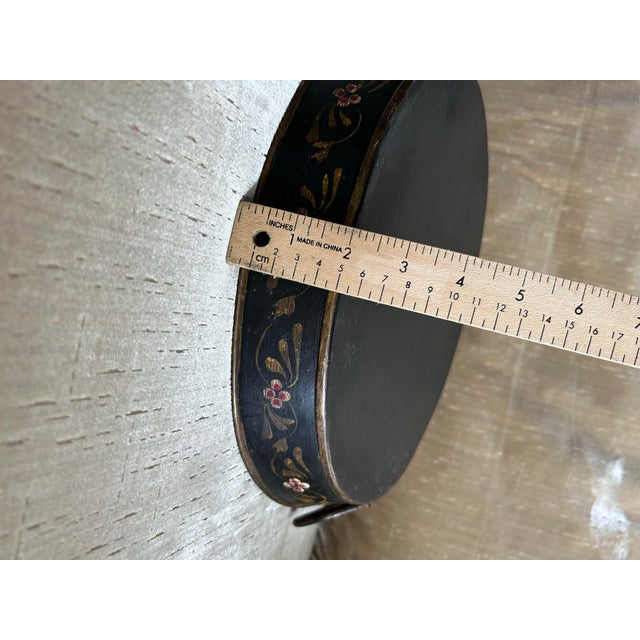Metal Hand Painted Tole Tray For Sale - Image 7 of 7