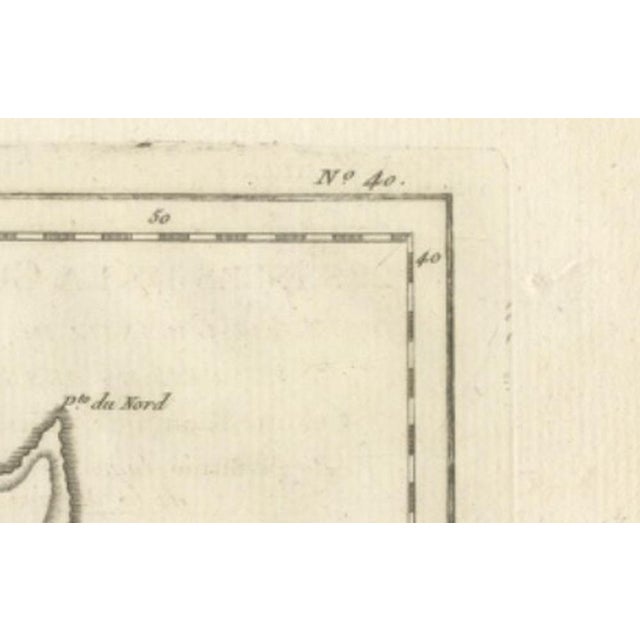 Paper Antique Map of Guadeloupe and Marie Galante, 1780 For Sale - Image 7 of 12