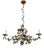 Italian Florentine Tole Flower Chandelier in Gilt Iron, 1950 For Sale