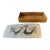 1990s Wood Box With a Silver Top With Modern Peacocks For Sale