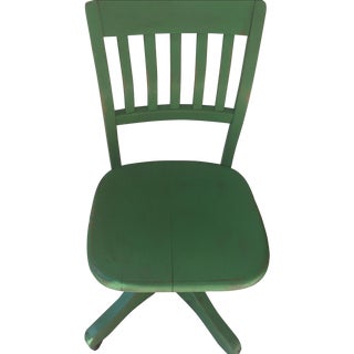 Vintage Green Children's Desk Chair For Sale