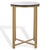 Brass Levitt Cast Glass Top Round Accent Table in Brass with Glass Top For Sale - Image 8 of 8