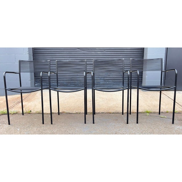 Vintage Italian Spaghetti Strap Armchairs Modèle 131 Attributed to Giandomenico Belotti for Alias, Set of 4 For Sale - Image 9 of 15