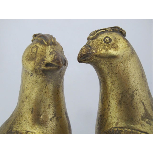 Borghese Italian Chalkware Gold Painted Quail Bird Mid Century Figurine Pair For Sale In Portland, OR - Image 6 of 12