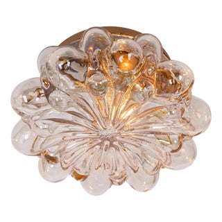 Amber Bubble Flush Mount Light in the style of Helena Tynell, Germany, 1960s For Sale