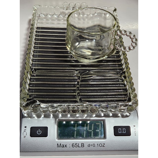 1940s Hazel-Atlas Sip and Smoke Glass Tray With Cup For Sale - Image 12 of 12