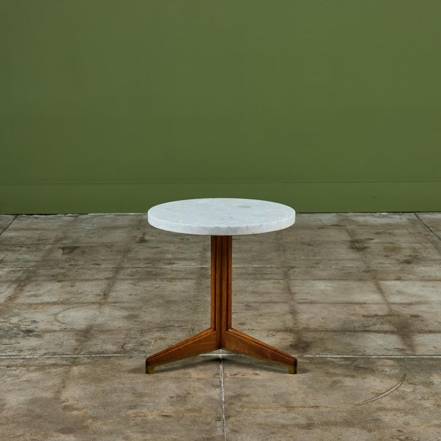 Edward Wormley Terrazzo Round Side Table for Dunbar For Sale - Image 9 of 12