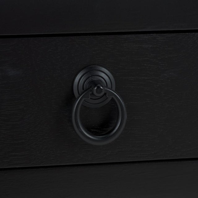 Early 21st Century Darlyn Scalloped 1 Drawer Accent Table in Matte Black For Sale - Image 5 of 9