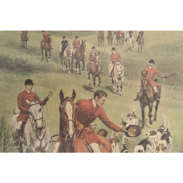Vintage English Fox Hunt Lithograph Print, Custom Framed For Sale In Philadelphia - Image 6 of 13