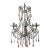 French Pink Opaline Murano Drops Rock Crystal Swags Chandelier, Circa 1920French Pink Opaline Murano Drops Rock Crystal Swags Chandelier, Circa 1920 For Sale