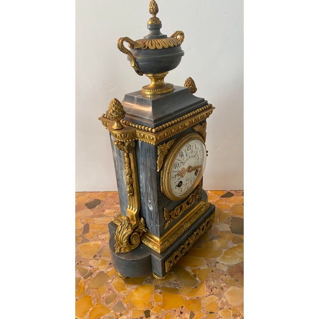 3 Piece 19th Century Graux Marly Fres Clock Set For Sale - Image 4 of 10