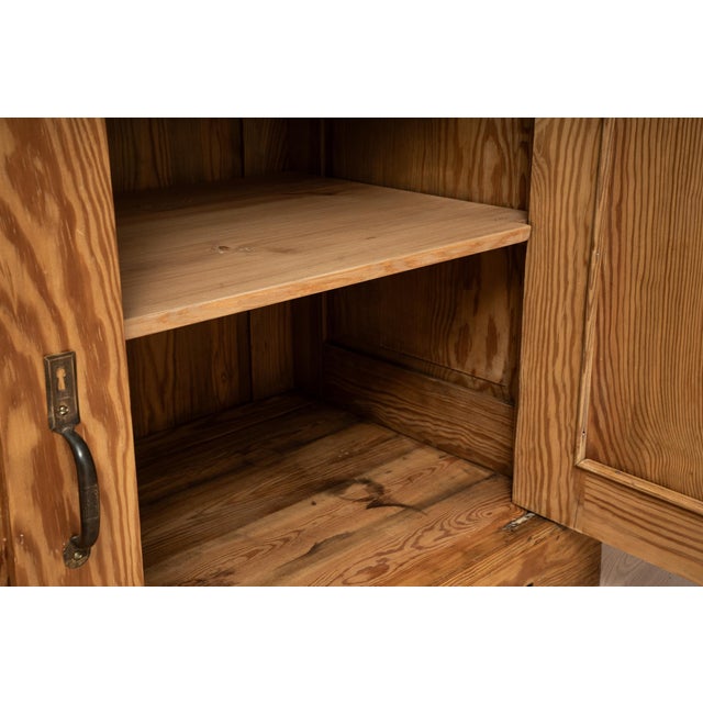 Antique Art Nouveau German Pine Cabinet with Two Drawers, 1910 For Sale - Image 15 of 18
