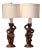 19th Century French Carved Walnut Cabaret Figures Lamp Bases - a Pair For Sale