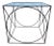 Vintage Wrought Iron Rods Xo Side End Table Attributed to Frederic Weinberg MCM For Sale