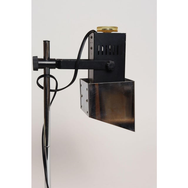Vintage Chrome Adjustable Table Lamp With Articulating Shade by Robert Sonneman For Sale - Image 10 of 18