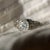 Art Deco Diamond Filigree Engagement Ring in 18k White Gold, Old European Cut 0.25 Ct, C. 1920s, Size 5 For Sale - Image 12 of 12