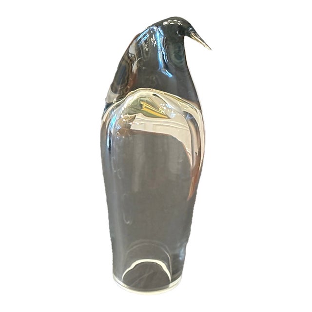 Blenko Art Hand-Blown Glass Penguin Sculpture, Model #8020s For Sale