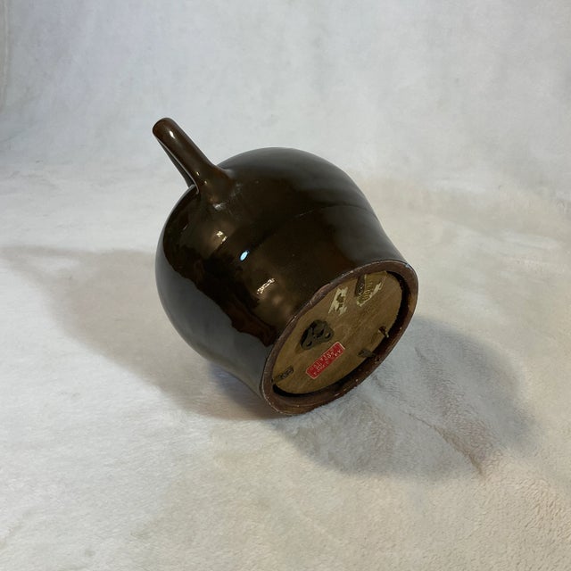Dark Green Vintage Ceramic Friar Musical Liquor Jug Decanter Old Wind Music Box Prohibition Era 1920-1933 For Sale - Image 8 of 13