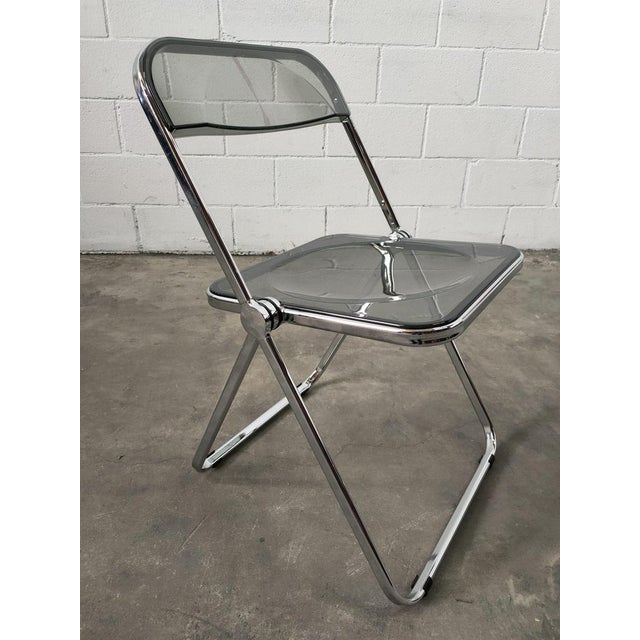 Metal Mid-Century Transparent Folding Chair For Sale - Image 7 of 10