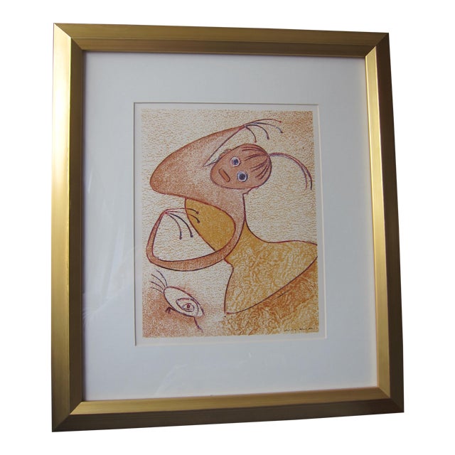 Max Ernst Hommage San Lazzaro Lithograph 1975 Framed For Sale