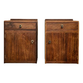 Mid-Century Walnut Bedside Cabinets, Set of 2 For Sale