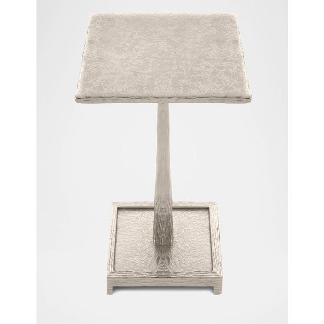 Modern Textured Nickel Cocktail Table _ Jhon Richard Collection For Sale - Image 3 of 5