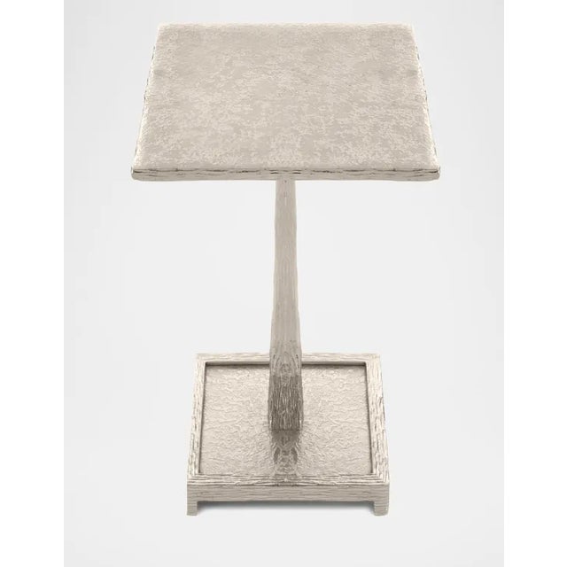 Modern Textured Nickel Cocktail Table _ John Richard Collection For Sale - Image 3 of 5