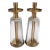 Vintage Machine Age Mid-Century Aluminum and Brass Candle Holders- a Pair For Sale